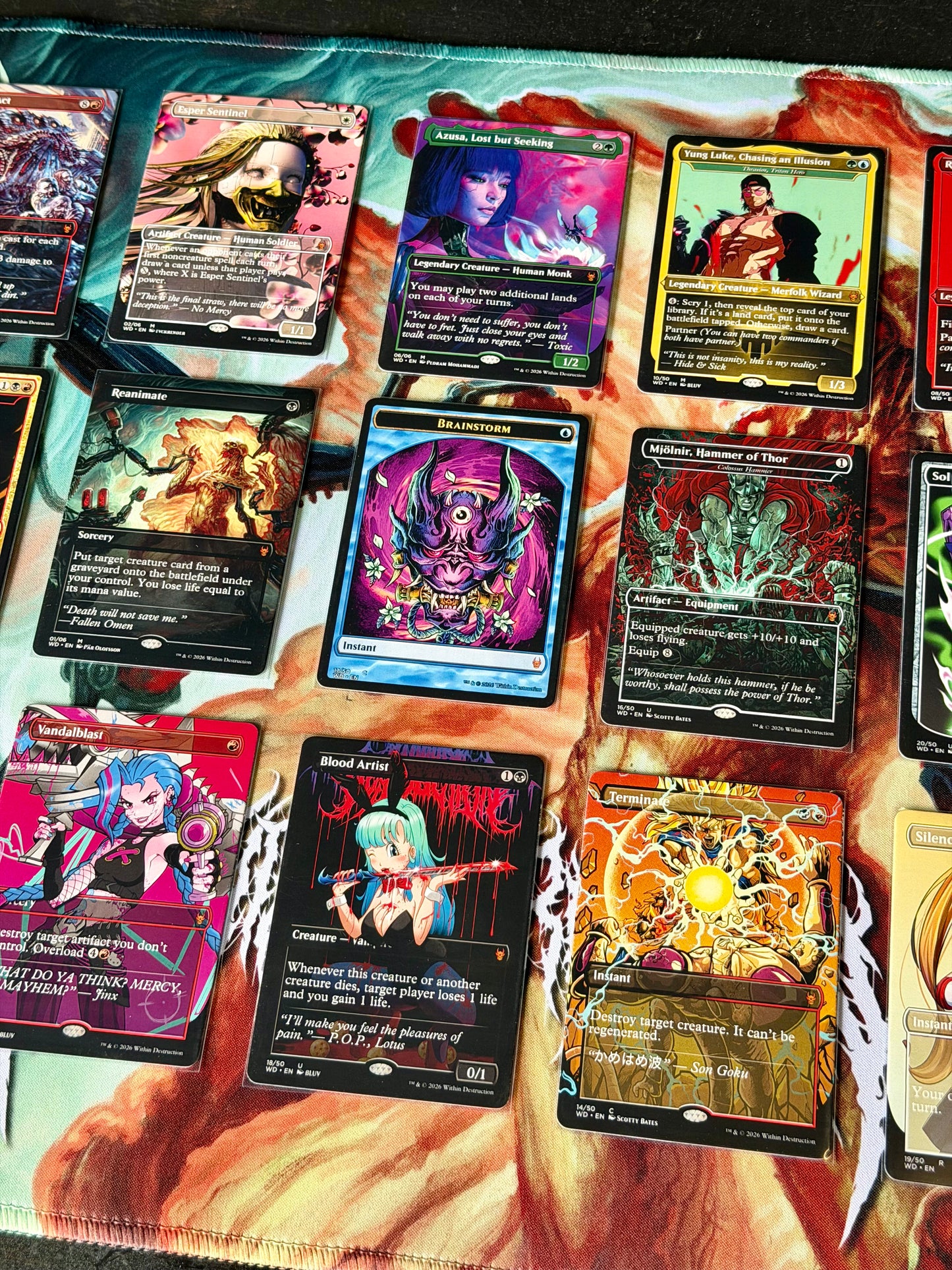 Rebirth Playmat and WD MTG Proxy Cards Bundle