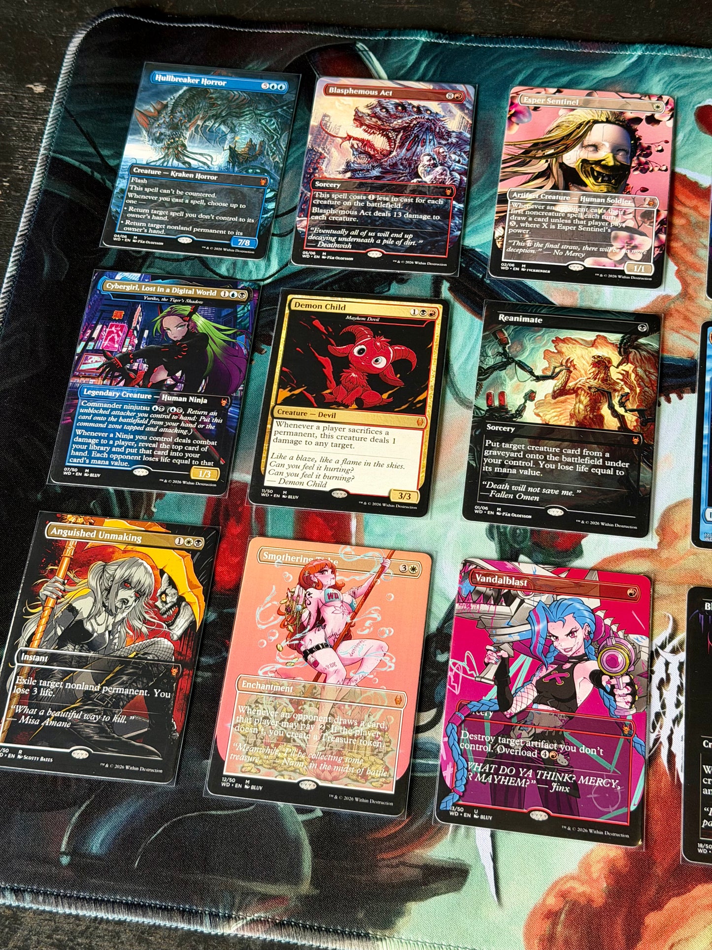 Rebirth Playmat and WD MTG Proxy Cards Bundle