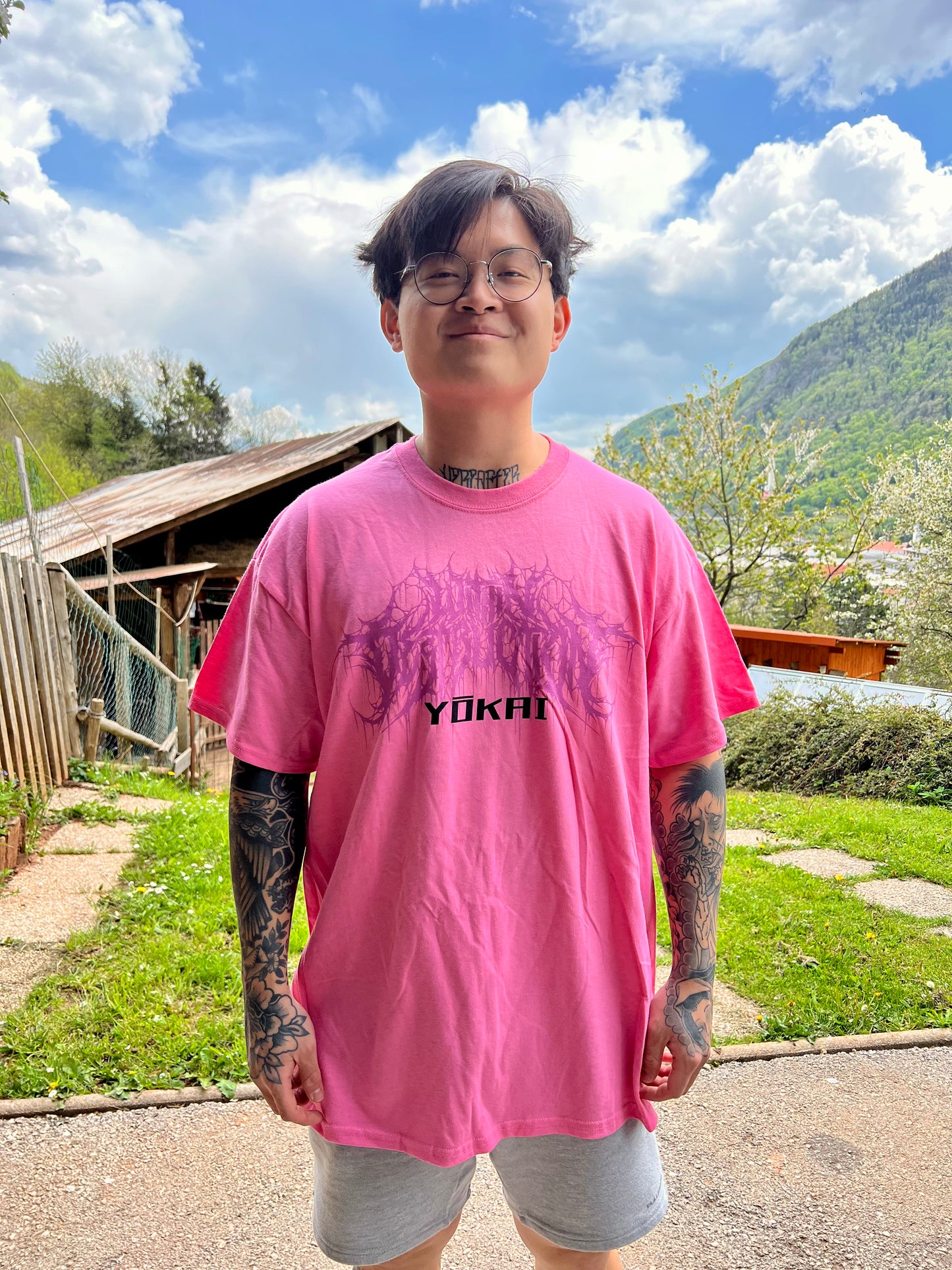 Pink Logo / Yokai Backprint Tee